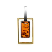 Ciondolo in argento con Ambra Baltica