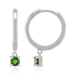 Orecchini in argento con Diopside Russo