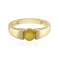 Anello in argento con Zaffiro Giallo del Madagascar