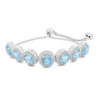Bracciale in argento con Topazio Blu Svizzero