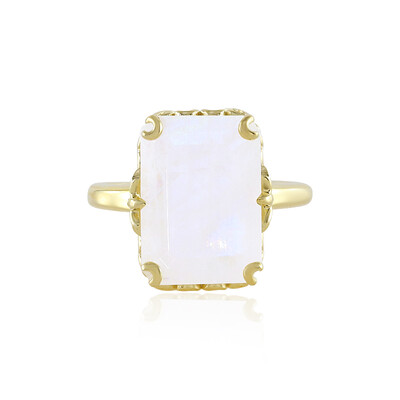Anello in argento con Pietra di Luna Arcobaleno
