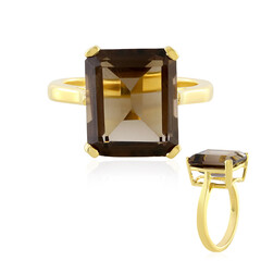 Anello in argento con Quarzo Fumè