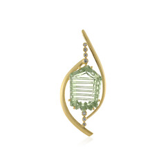 Ciondolo in argento con Ametista Verde