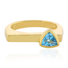 Anello in argento con Topazio Blu Svizzero