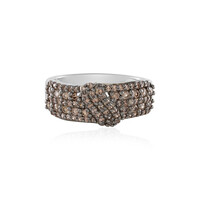 Anello in argento con Zircone Cognac