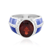 Anello in argento con Granato Mozambico