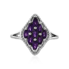 Anello in argento con Ametista Zambiana