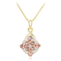 Collana in oro con Zaffiro Padparadscha (non riscaldato) (AMAYANI)
