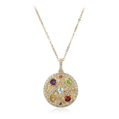 Collana in argento con Topazio Blu Cielo