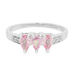 Anello in argento con Zaffiro Rosa