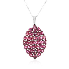 Collana in argento con Rodolite