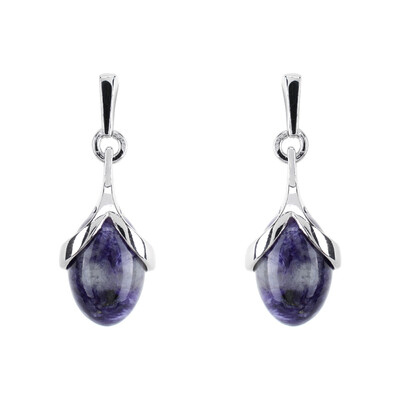 Orecchini in argento con Charoite (dagen)