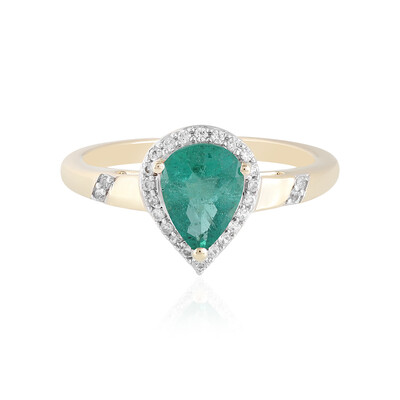 Anello in oro con Smeraldo Zambia