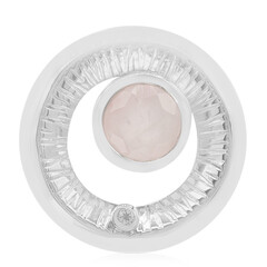 Ciondolo in argento con Quarzo Rosa