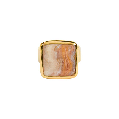 Anello in argento con Agata Lace