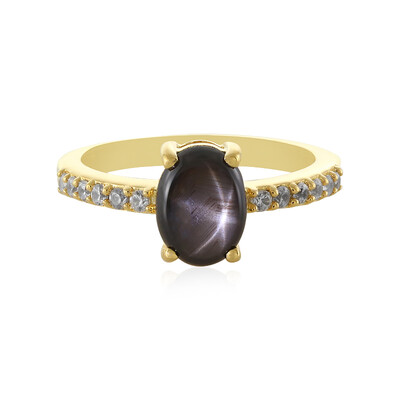Anello in argento con Zaffiro Stellato Nero