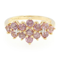 Anello in oro con Zaffiro Padparadscha (non riscaldato) (AMAYANI)