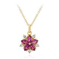 Collana in argento con Rodolite