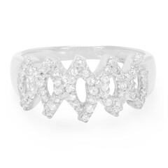 Anello in argento con Zaffiro Bianco
