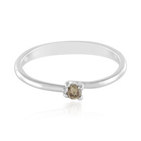 Anello in argento con Diamante Champagne I2