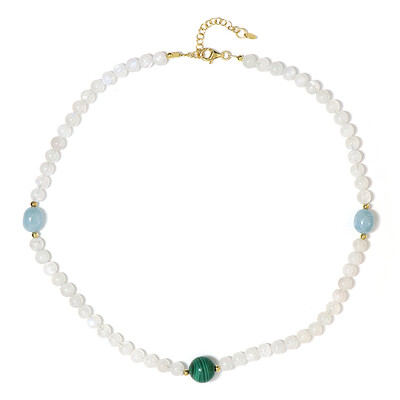Collana in argento con Malachite