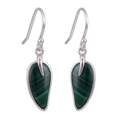 Orecchini in argento con Malachite