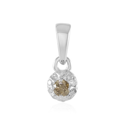 Ciondolo in argento con Diamante Champagne I2