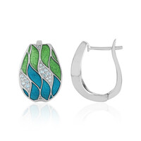 Orecchini in argento con Topazio Blu Svizzero (Adela Silber)