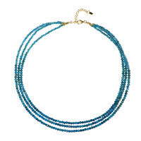 Collana in argento con Apatite Blu Neon