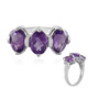 Anello in argento con Ametista Zambiana