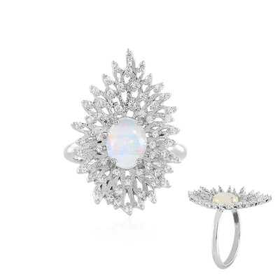 Anello in argento con Opale di Welo (MONOSONO COLLECTION)