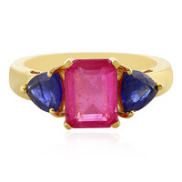 Anello in argento con Zaffiro Rosa del Madagascar