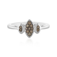 Anello in argento con Diamante Champagne I2