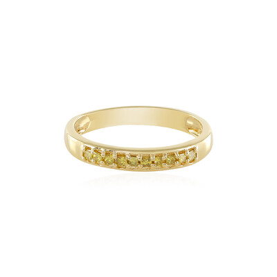 Anello in argento con Diamante Giallo I3