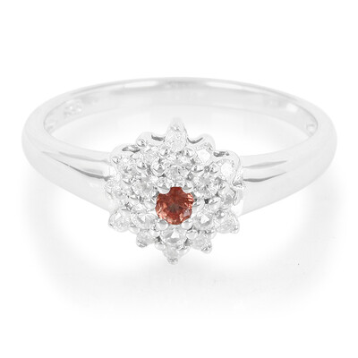 Anello in argento con Zaffiro Arancione