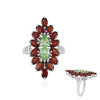 Anello in argento con Granato Merelani
