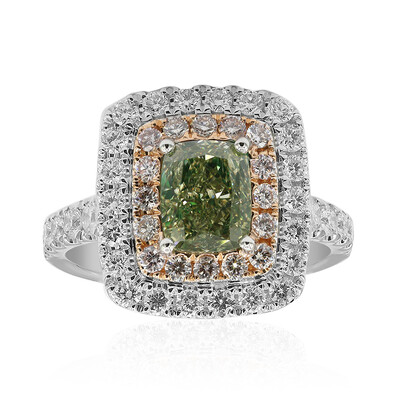 Anello in oro con Diamante Verde SI1 (CIRARI)