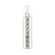 Ciondolo in argento con Zaffiro Verde di Tuléar  (Pallanova)