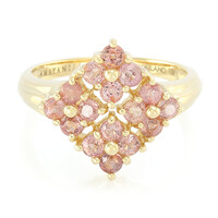 Anello in oro con Zaffiro Padparadscha (non riscaldato) (AMAYANI)
