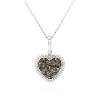 Collana in argento con Diamante I3 (J)