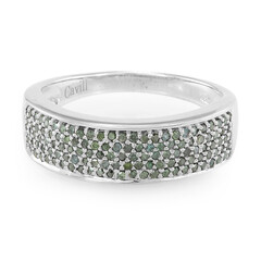 Anello in argento con Diamante Fancy