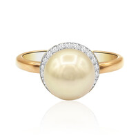 Anello in oro con Perla Dorata dei Mari del Sud (TPC)