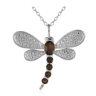 Collana in argento con Quarzo Fumè