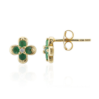 Orecchini in argento con Smeraldo Brasiliano