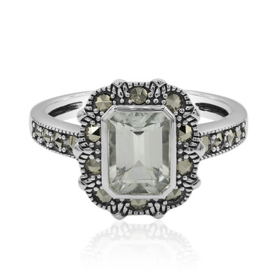 Anello in argento con Ametista Verde