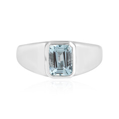 Anello in platino con Acquamarina AAA (KM by Juwelo)