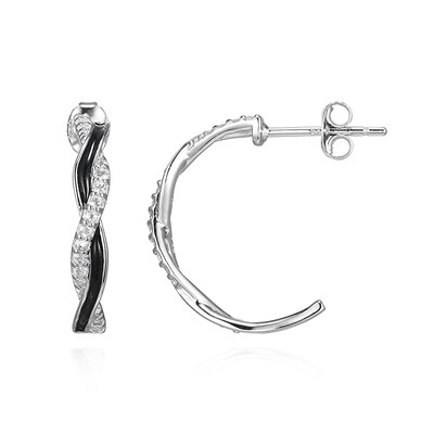 Orecchini in argento con Topazio Bianco (Adela Silber)
