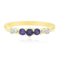 Anello in oro con Dumortierite