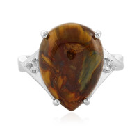 Anello in argento con Pietersite Dorata