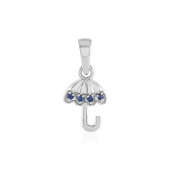Ciondolo in argento con Zaffiro Blu